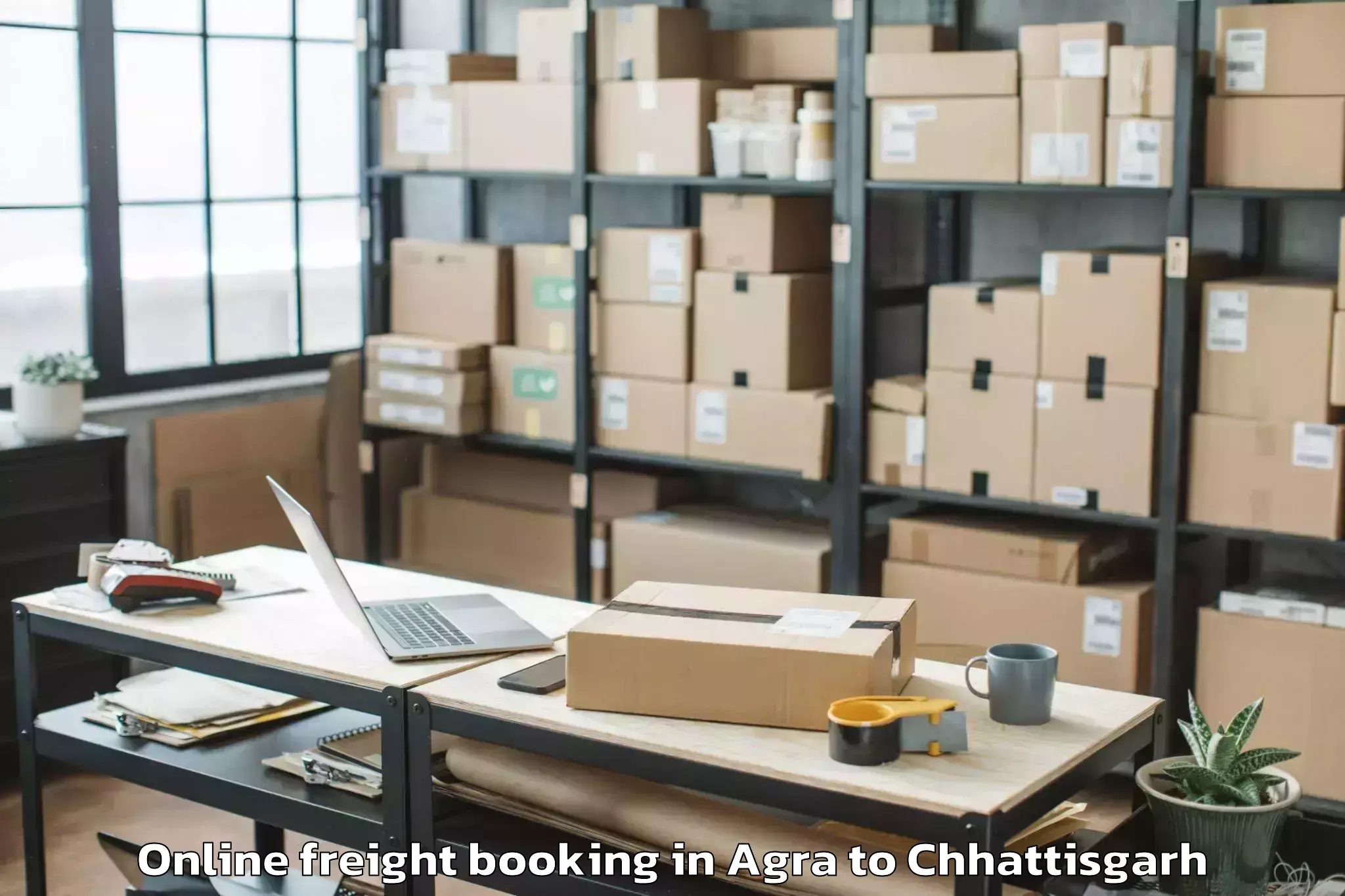 Professional Agra to Bastar Online Freight Booking